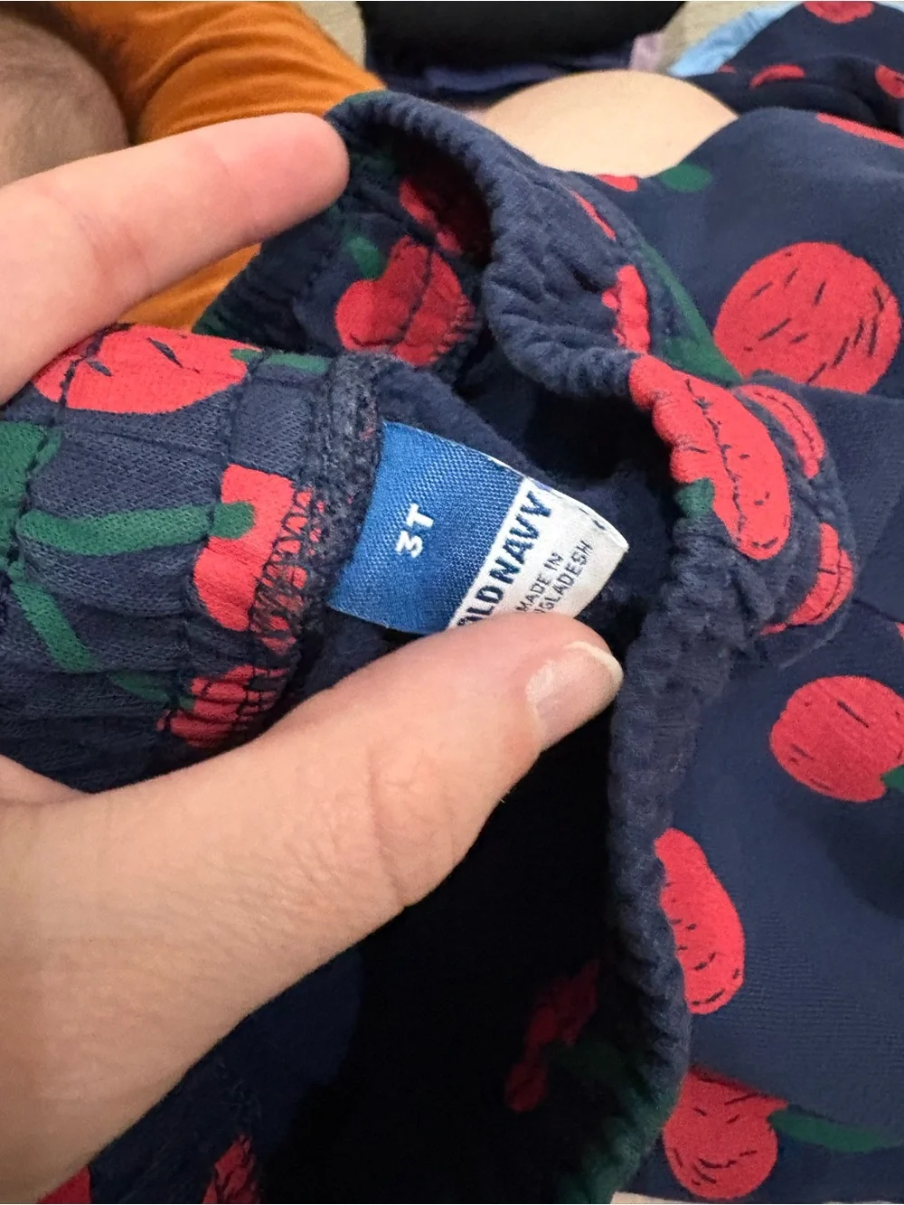 OLD NAVY | Navy Pajama Pants with Red Cherry Print